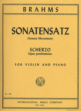 International Music Company Brahms, J.: Sonatensatz (violin & piano)