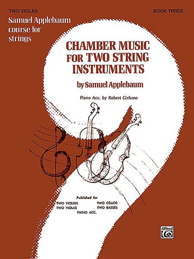 Alfred Music Applebaum, S.: Chamber Music for Two String Instruments V.3 (2 violas)