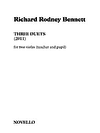 HAL LEONARD Bennett, Richard Rodney: Three Duets (2011) for two violas (teacher and pupil)