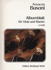 Busoni, Ferruccio: Albumblatt (viola & piano)