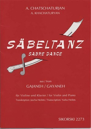 HAL LEONARD Khachaturyan, Aram (Heifetz): Sabre/Saber Dance (violin & piano)