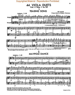 HAL LEONARD Bartok, B.: 44 Viola Duets Vol.1 (2 violas)