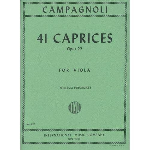 International Music Company Campagnoli, Bartolomeo: 41 Caprices Op.22 (viola) IMC