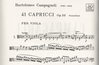 HAL LEONARD Campagnoli, Bartolomeo: 41 Caprices Op.22 for Viola