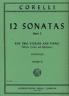 International Music Company Corelli, A. (Schaeffler): 12 Sonatas, Op.2, Volume III (two violins, and piano, with Cello ad libitum)