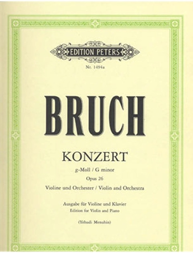 Bruch, Max (Menuhin): Concerto No.1 Op.26 g mi (violin & piano)