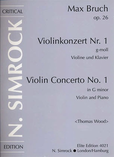 HAL LEONARD Bruch, M. (Wood): Concerto No. 1, Op.26 G minor (violin & piano)