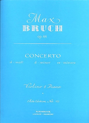 Carl Fischer Bruch, Max: Concerto #2 Op.44 d mi (violin & piano)