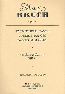 HAL LEONARD Bruch, M.: Swedish Dances, Op.63 Volume 1 (violin & piano)