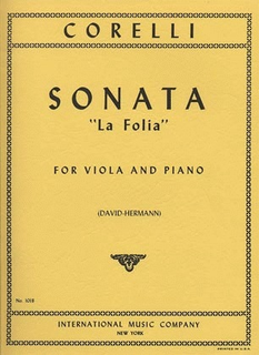 International Music Company Corelli: Sonata La Follia, Opus 5, No. 12 for viola and piano