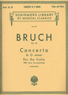 Schirmer Bruch, M. (Schradieck): Concerto in G minor, Op.26 (violin, and piano reduction)