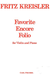 Carl Fischer Kreisler, Fritz: Favorite Encore Folio (violin & piano)