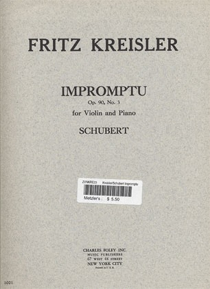 Carl Fischer Kreisler/Schubert: Impromptu Op.90 (violin & piano)