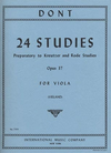International Music Company Dont, j (Vieland): 24 Studies Op.37 (Viola)