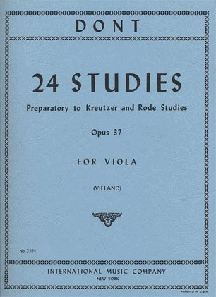 International Music Company Dont, j (Vieland): 24 Studies Op.37 (Viola)