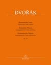 Barenreiter Dvorak: Romantic Pieces op75 (viola, piano) Barenreiter