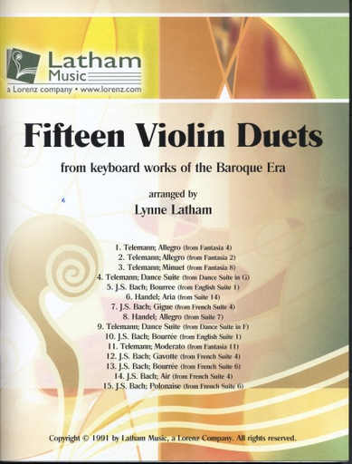 Latham: 15 Violin Duets (2 violins)