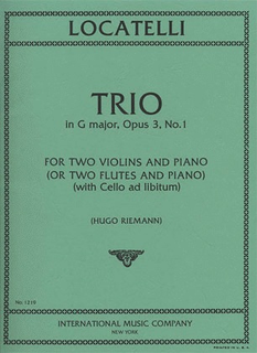 International Music Company Locatelli, Pietro: Trio in G major Op.3#1 (2 violins & piano, Cello ad lib)
