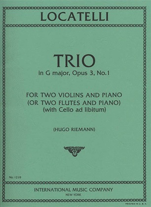 International Music Company Locatelli, Pietro: Trio in G major Op.3#1 (2 violins & piano, Cello ad lib)