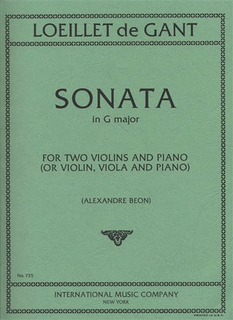International Music Company Loeillet, Jean Baptiste: Sonata in G maj (2 violins & piano)