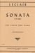 International Music Company Leclair, Jean-Marie (Francescatti): Sonata in d (violin & piano)