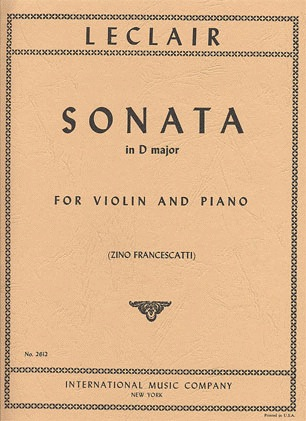 International Music Company Leclair, Jean-Marie (Francescatti): Sonata in d (violin & piano)