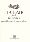 HAL LEONARD Leclair, J.-M.: 6 Sonatas for Violin and Bass Continuo, Vol.1 (violin, and piano)