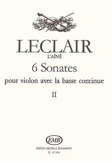 HAL LEONARD Leclair, Jean-Marie: 6 Sonatas for Violin and Bass Continuo, Vol.2 (violin, and piano)