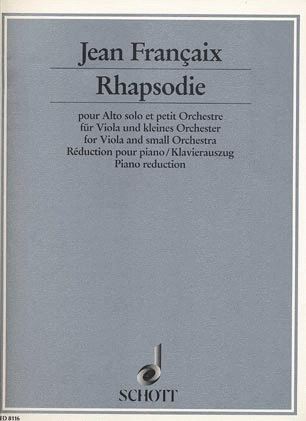 Francaix, Jean: Rhapsodie 1946 (viola & piano)