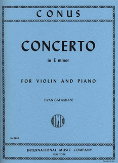 International Music Company Conus: Concerto in E minor for violin and piano