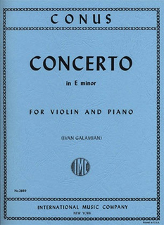International Music Company Conus, Julius (Galamian): Violin Concerto in E minor (violin & piano)