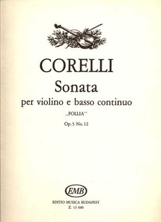 HAL LEONARD Corelli, Arcangelo: Sonata Op.5#2 ''La Follia'' for Violin and Piano