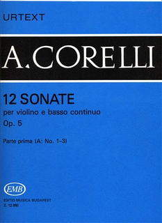 HAL LEONARD Corelli, Arcangelo: Violin Sonatas Op.5 #1-3 (violin & cello basso continuo)