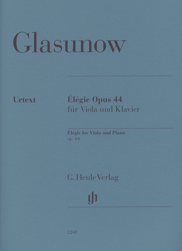 HAL LEONARD Glazunov, A. (Rahmer/Zimmermann/Schilde, ed.): Elegy, Op.44, urtext (viola & piano)