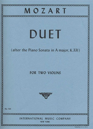 International Music Company Mozart, W.A.: Duet after the Piano Sonata in A major, K.331 (2 violins)