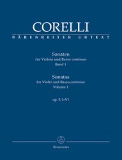 Barenreiter Corelli, Arcangelo (Hogwood): Sonatas  Op. 5 #1-6 Vol. 1 (violin & basso continuo) Barenreiter
