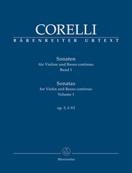 Barenreiter Corelli, Arcangelo (Hogwood): Sonatas  Op. 5 #1-6 Vol. 1 (violin & basso continuo) Barenreiter