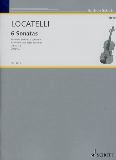 HAL LEONARD Locatelli, Pietro: 6 Sonatas, Op. 8 Nos 1-6 (violin and basso continuo)