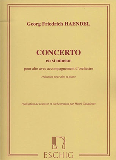 HAL LEONARD Handel (Haendel) (Casadesus) : Viola Concerto in B minor (viola & piano)