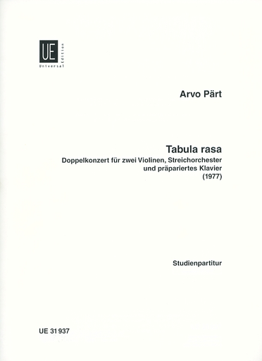 Carl Fischer Part, A.: (Score) Tabula Rasa (1977) (mixed ensemble)