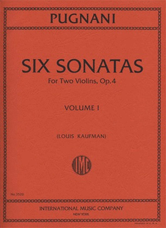 International Music Company Pugnani: Six Sonatas, Opus 4, Volume I for two violins