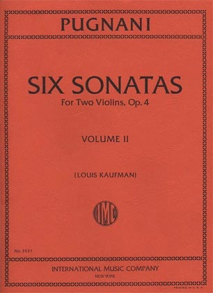 International Music Company Pugnani, Gaetano: Six Sonatas Op.4 Vol.2 (2 Violins)