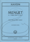 International Music Company Haydn, F.J. (Davis) : Menuet in C Major, Hob.VI, No.6 - TRANSCRIBED (viola & piano) International