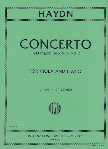 International Music Company Haydn (Gevart-Spitzner): Concerto in D Major, Hob.VIIb, No.2 - TRANSCRIBED (viola & piano)