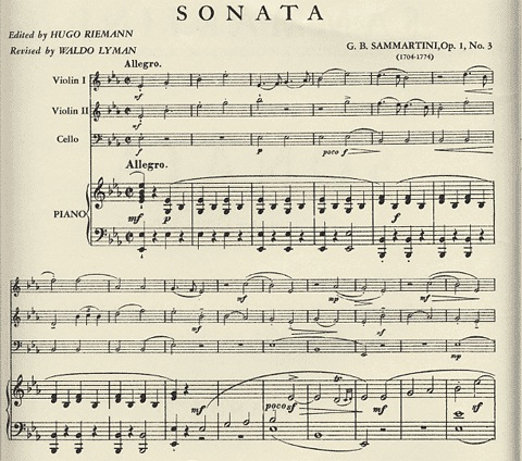 International Music Company Sammartini, G.B.: Sonata Op.1#3 in Eb major (2 violins & piano with cello ad lib)