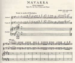 International Music Company Sarasate, Pablo: Navarra Op.33 (2 violins & piano) IMC