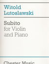 HAL LEONARD Lutoslawski, Witold: Subito (violin & piano)