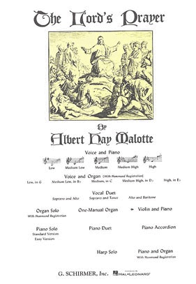 HAL LEONARD Malotte, Albert Hay: The Lord's Prayer (violin & piano)
