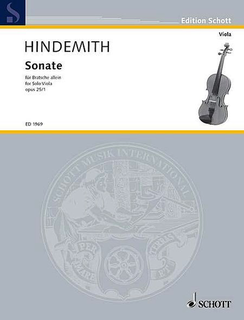 HAL LEONARD Hindemith, P. : Solo Sonata No.1, Op. 25 (viola)