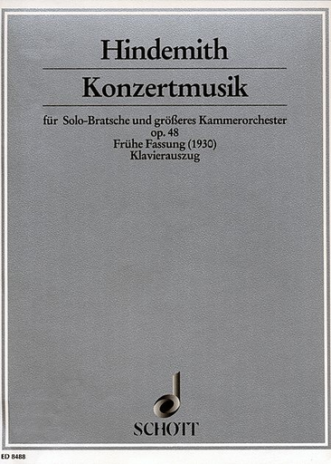 Hindemith, Paul: Viola Concerto Op.48 (viola & piano)